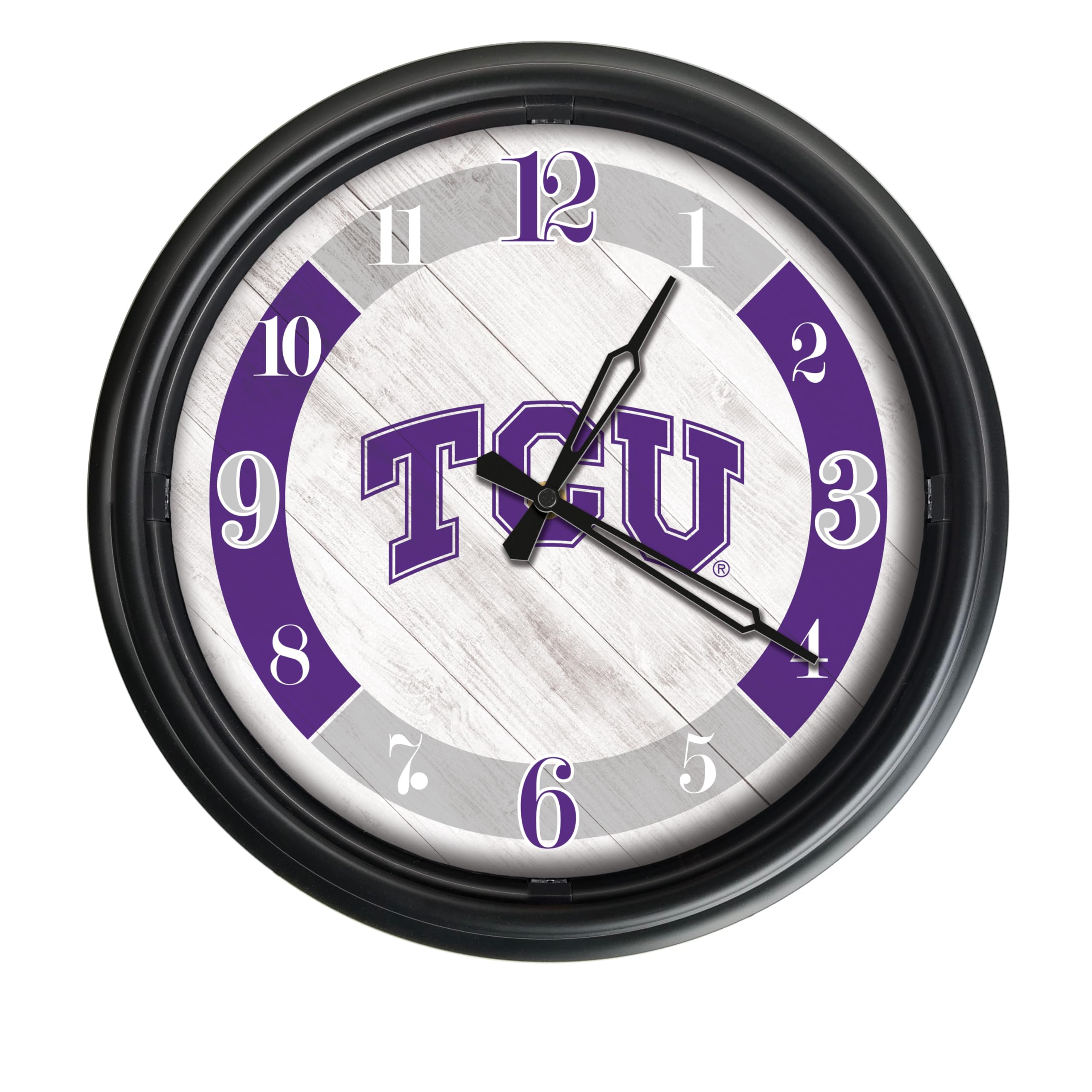 Holland Bar Stool Co. Texas Christian University Indoor/Outdoor LED Wall Clock