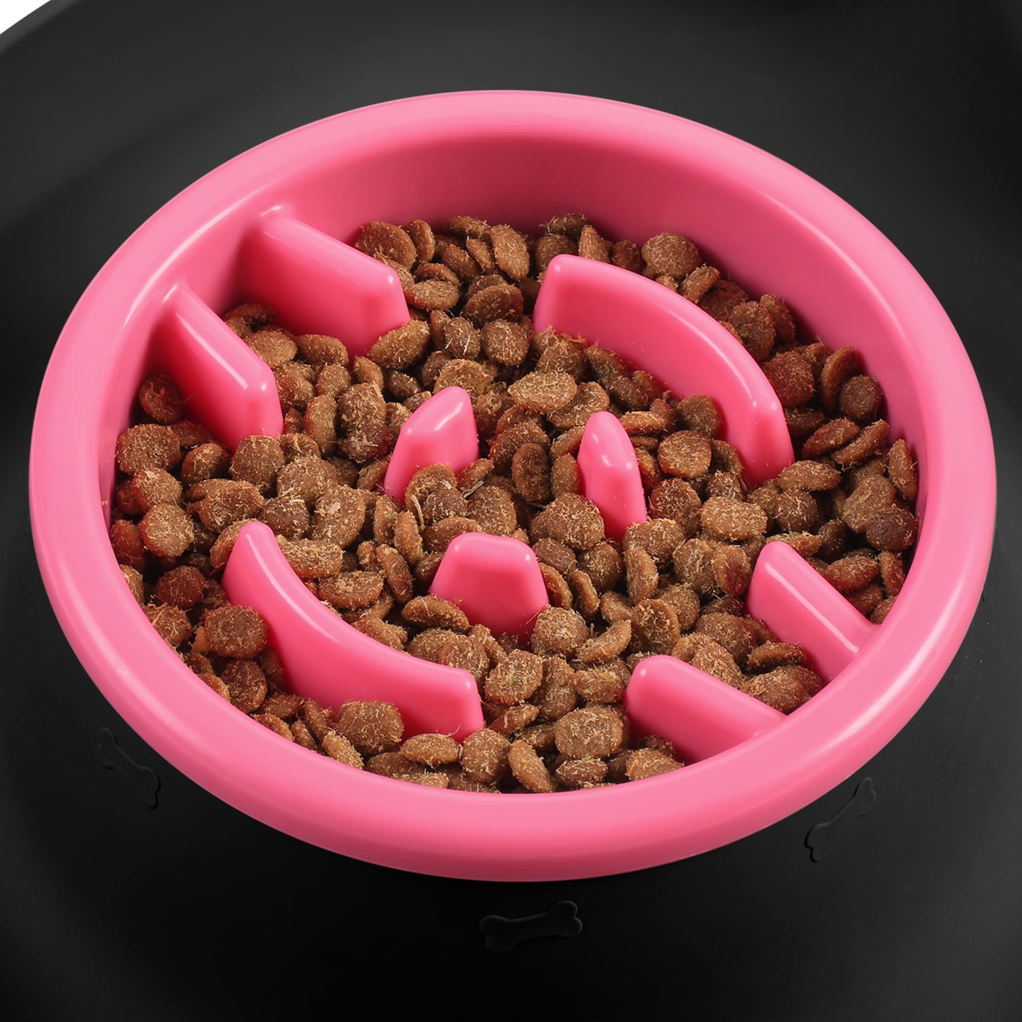 Cuencos para perros 100 % impermeables sin BPA, 2 de acero inoxidable (53 onzas + 27 onzas) con alfombrilla de silicona de borde elevado de 1.35 pulgadas + cuencos de agua y comida para perros