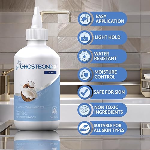 Miniatura 4 de GHOSTBOND XL Adhesivo de repuesto para cabello, 1.3 onzas, pegamento invisible para peluca control de humedad extra, resistente al agua y al aceite,