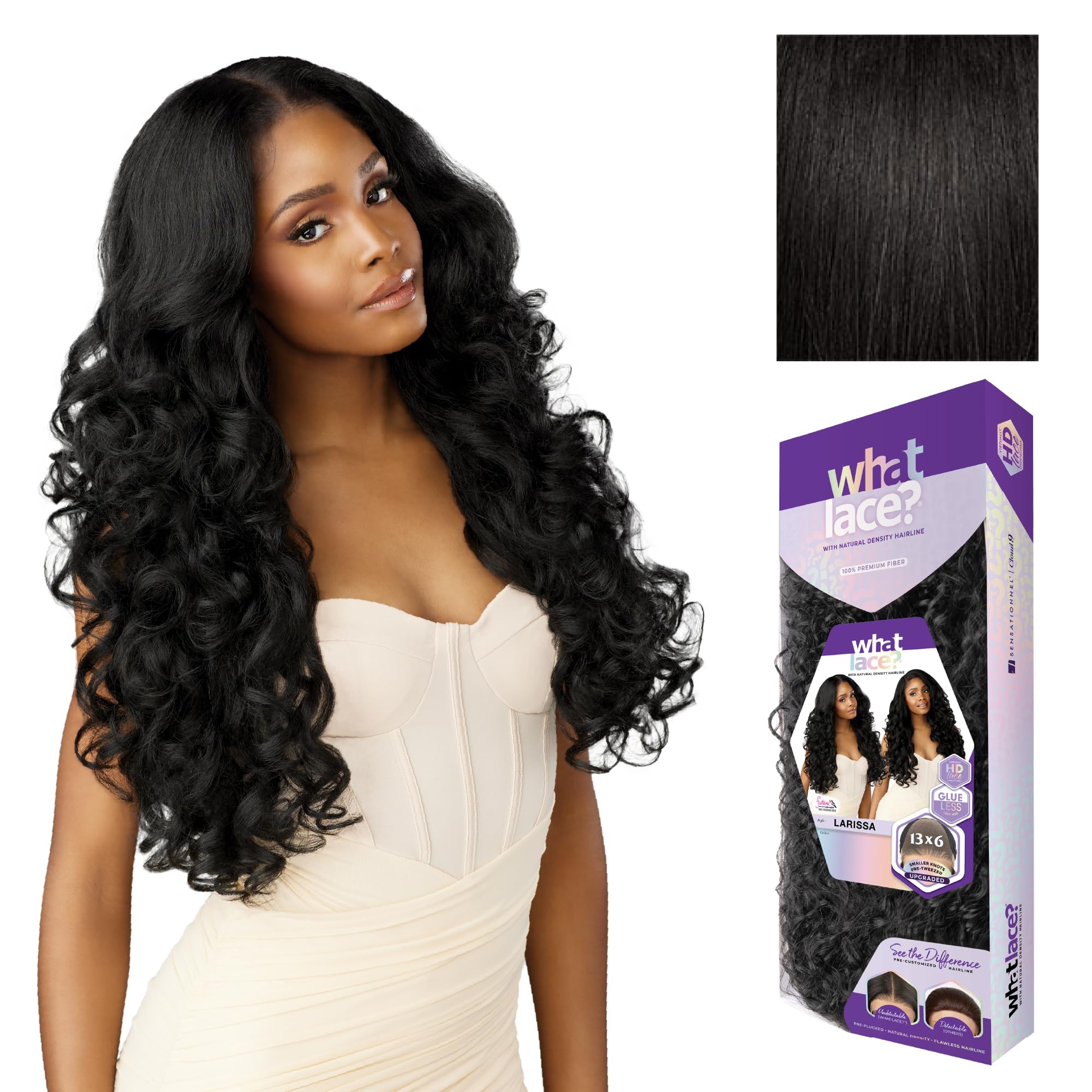 Sensationnel What Lace 13x6 Wig-Larissa, 1B OFFBLACK