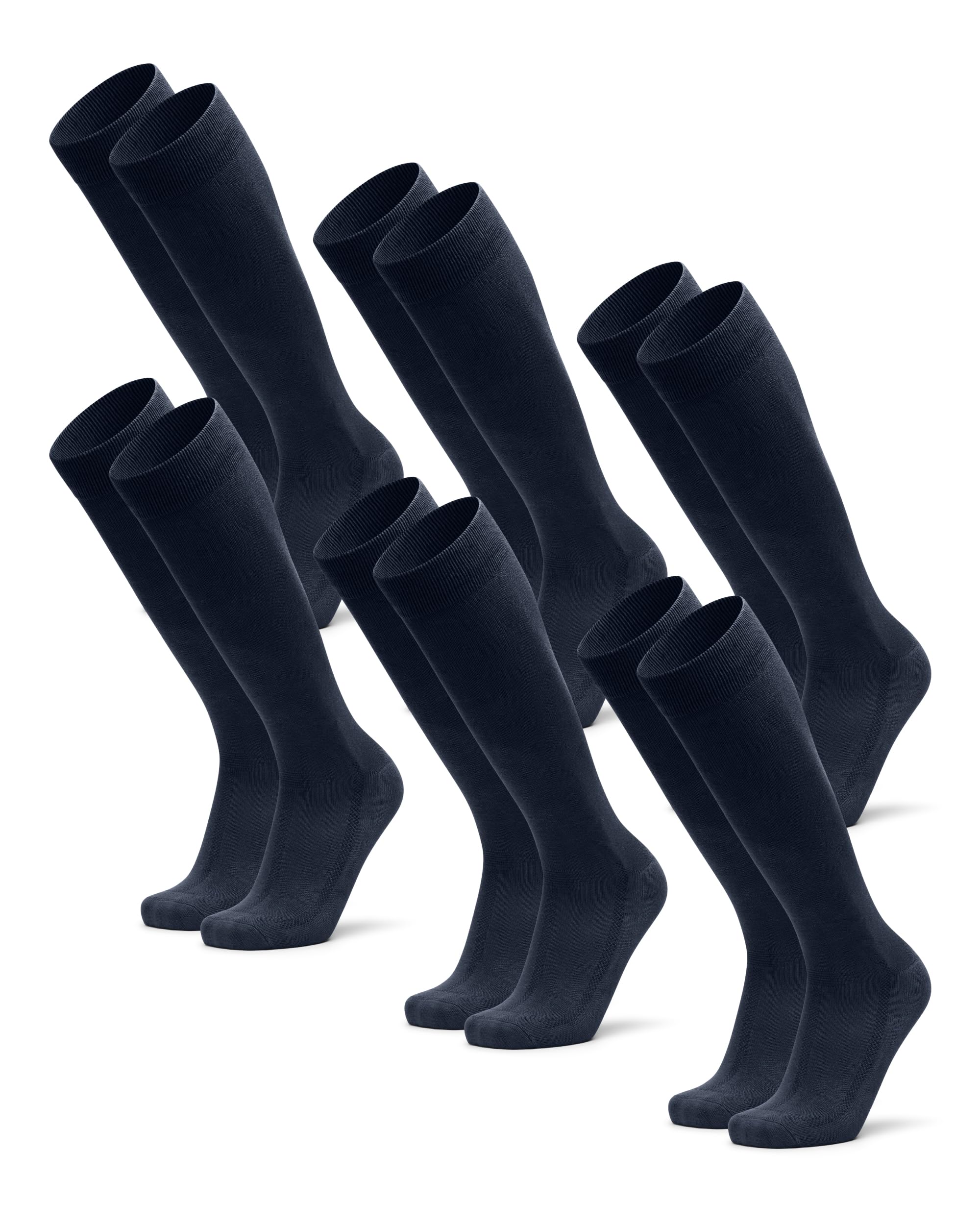 DANISH ENDURANCE Calze Uomo Lunghe in Bambù, Classiche, Calzettoni Uomo Traspiranti e Morbidi, Fibra di Bamboo, 3 o 6 Paia