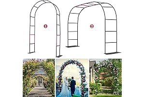 Decorative Arched Trellis - 7.6ft Wide x 6.4ft High - Garden Trellis...