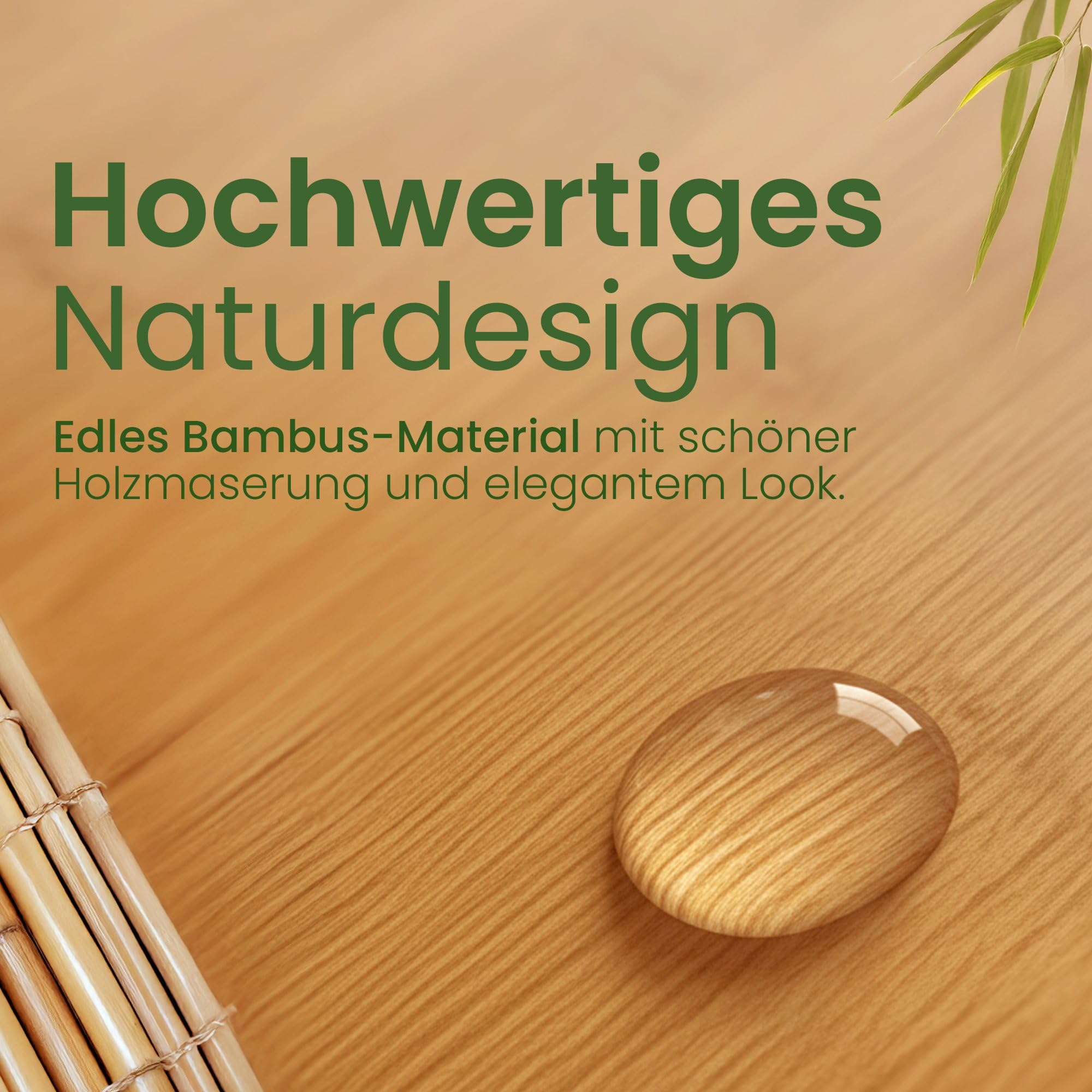 CLP Wäschebox für Schmutzwäsche Ronthy, Wäschesammler Holz Wäschesack 70L waschbar herausnehmbar, Bambusrahmen für Badezimmer, Farbe:natur