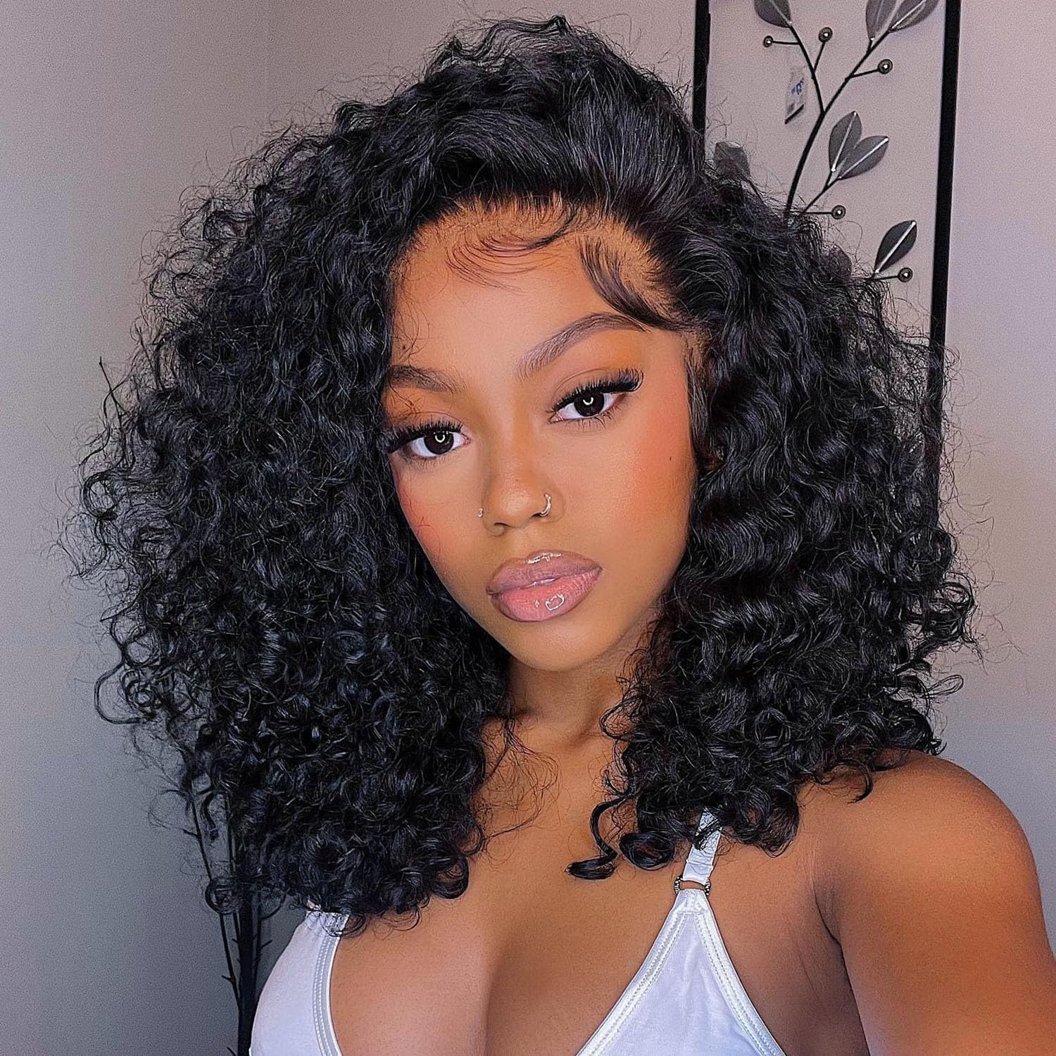 13x6 Lace Front Wigs Human Hair Deep Wave for Women Bohemia Remy Human Hair Wig Lace Frontal Wigs Pre Plucked Curly Lace Frontal Wigs 20 Inch