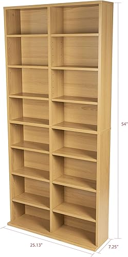Vista 2 de Atlantic Oskar 464 Media Storage Cabinet – Protects & Organizes Prized Music, Movie, Video Games Toys & Dolls, Trading Cards, or Sports Memorabilia