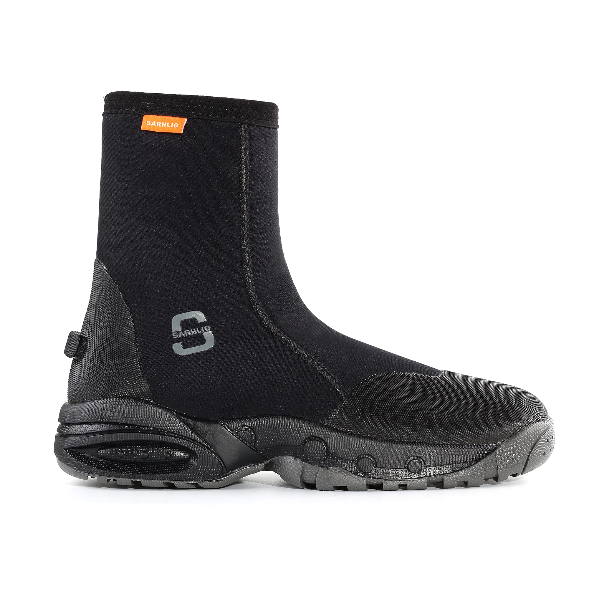 SARHLIO Neoprene Dive Boots 5mm Tall Zippered with Anti-Slip Rubber Sole Wetsuit Boots for Water Sports Scuba Diving Snorkeling (M4W5)