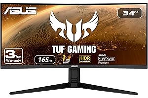 ASUS 34" TUF Gaming VG34VQL1B Curved Ultrawide Monitor