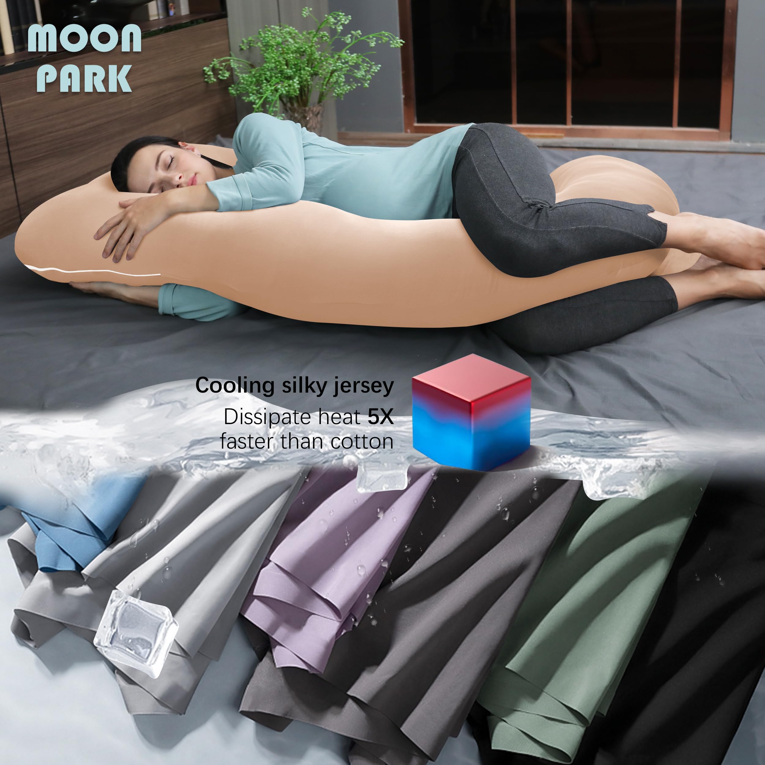 Aazon.co: HIPHOP PANDA Uslin Pregnancy Pillows For Sleeping - U Shaped Full Body Aternity