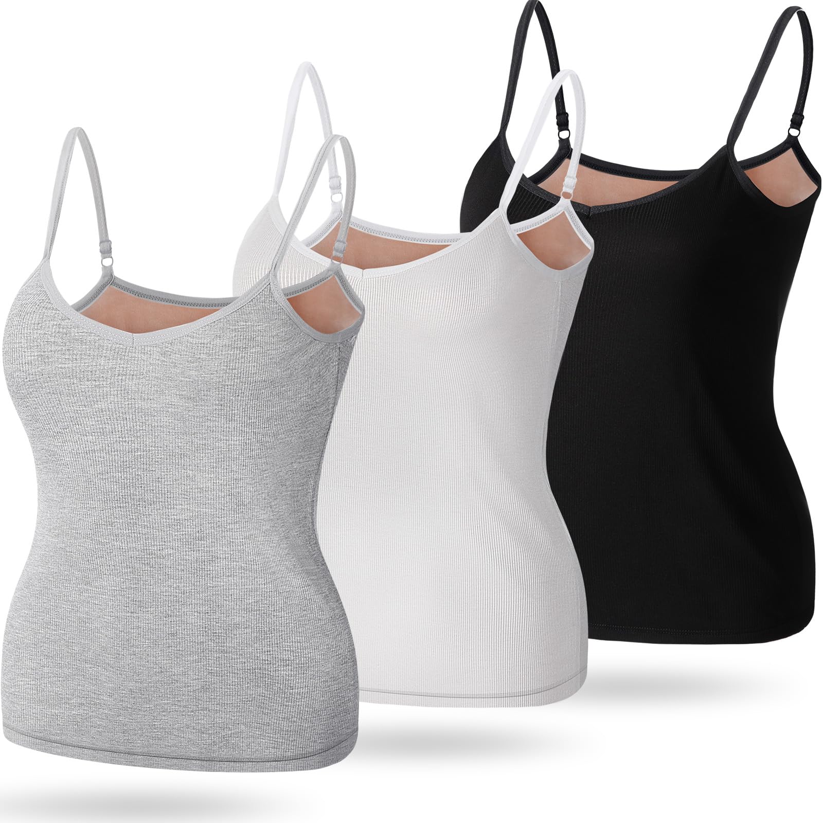 Thermal Tank Top for Women Spaghetti Straps Camisole Fleece Lined Camisole Underwear Vest-image-11