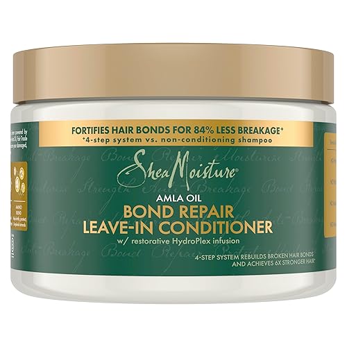 SheaMoisture Bond Repair Acondicionador sin enjuague Aceite Amla para fortalecer y reparar rizos con infusión restauradora HydroPlex 11 oz