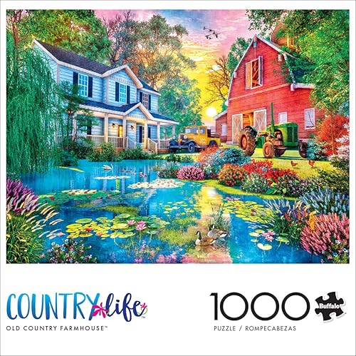 Miniatura 2 de Buffalo Games - Dominic Davison - Old Country Farmhouse - Rompecabezas de 1000 piezas para adultos, rompecabezas desafiante perfecto para noches de