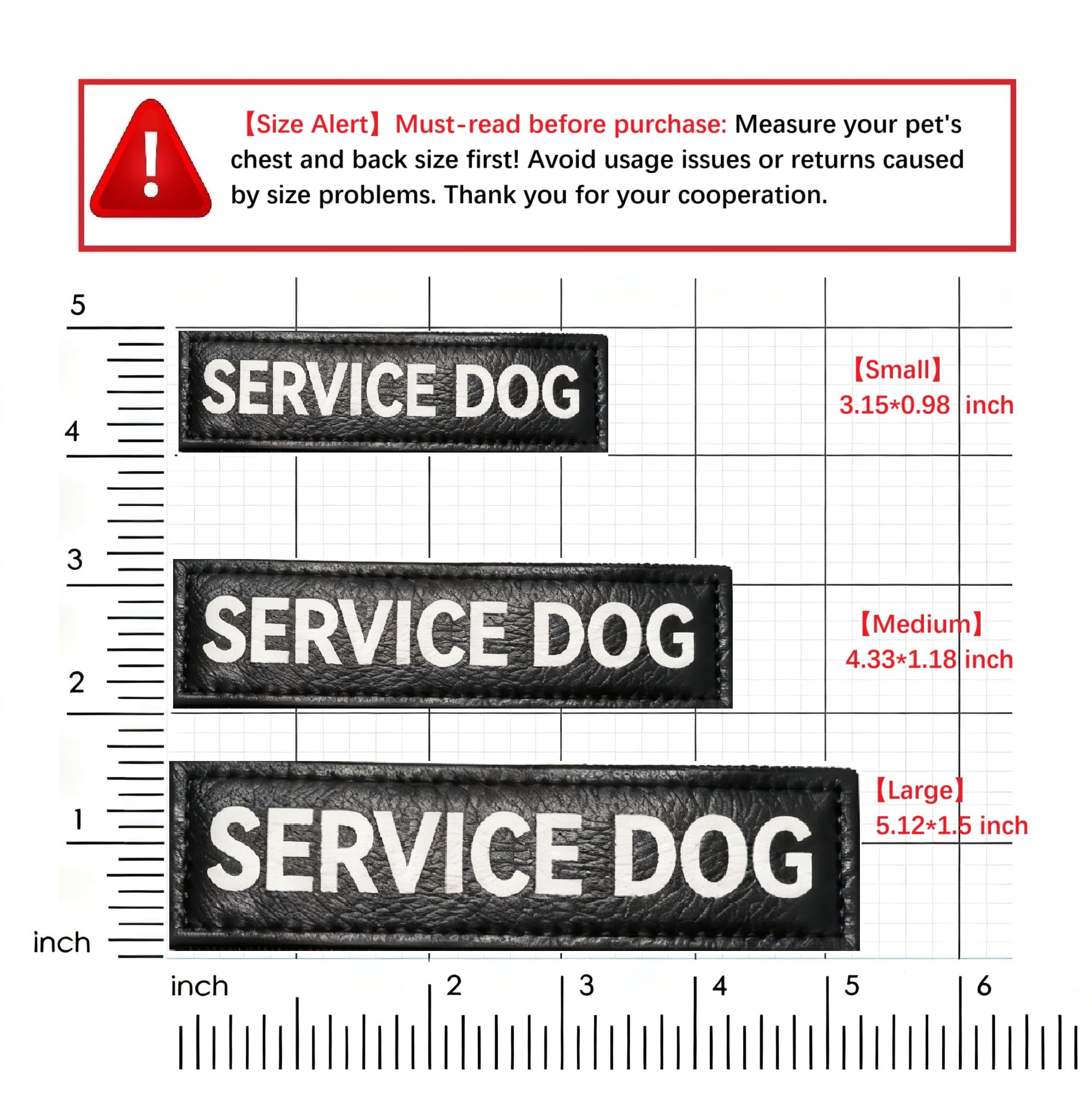 Parche de perro de servicio para arnés, parches de apoyo emocional para perro, placa de identificación de perro de la ESA, animal de apoyo emocional con símbolo de alerta médica, se fija fácilmente al