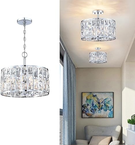 Miniatura 17 de MEXO Lámpara colgante de cristal para isla de cocina, comedor, araña de granja dorada cerca del techo, iluminación sobre mesa, 10068-GD Oro- Isla