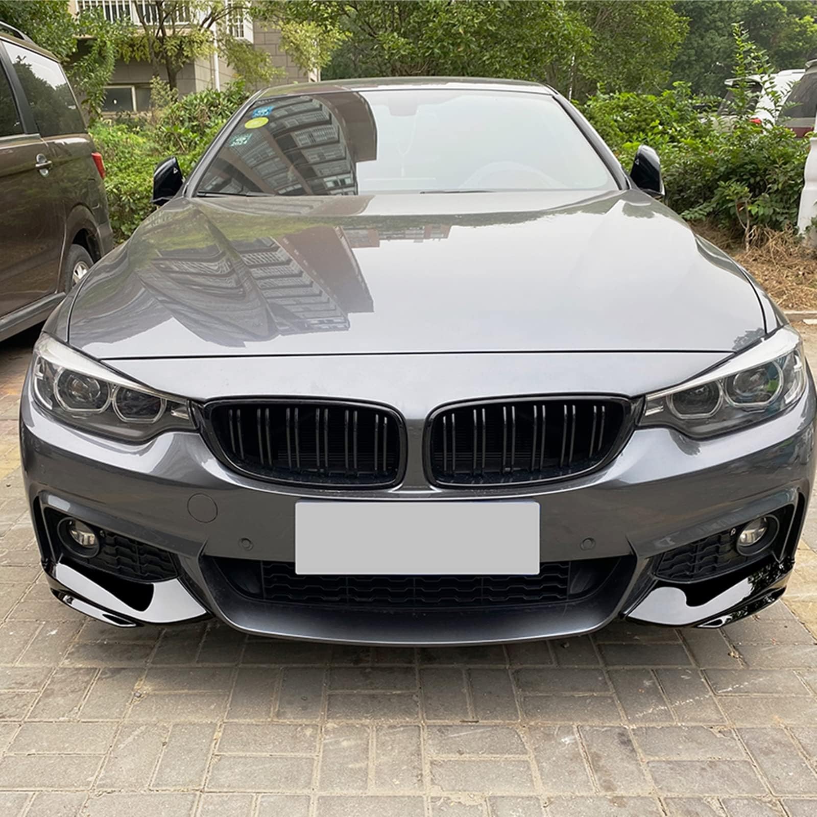Auto Spoiler Frontali per BMW Serie 4 F32 F33 F36 M-Tech 2014-2020,Paraurti Anteriore Splitter Spoiler Lama Labbro Paraurti Anteriore