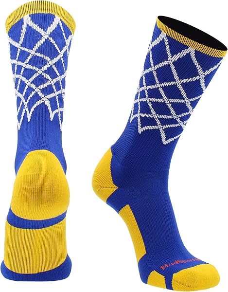 MadSportsStuff Elite Basketball Socks with Net Crew length - made in the USA