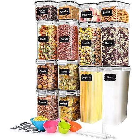 Eaietc Food Cereal Storage Containers Set 14 PCS(771.06 OZ) Airtight Food  Storage Containers with Durable Lids Kitchen Pantry Organization Ideal for  ...