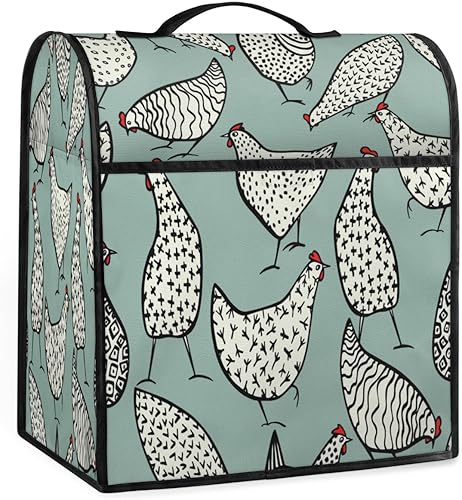 Funda para batidora de pie para pollos dibujados a mano, compatible con mezclador de 6 a 8 cuartos de galón, se adapta a todos los cabezales