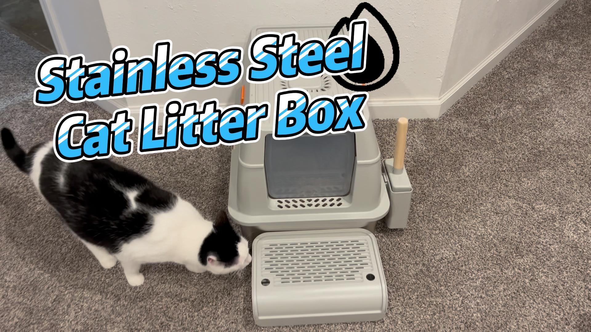 Arenero Para Gatos Caja De Arena Para Gatos De Acero Inoxidable