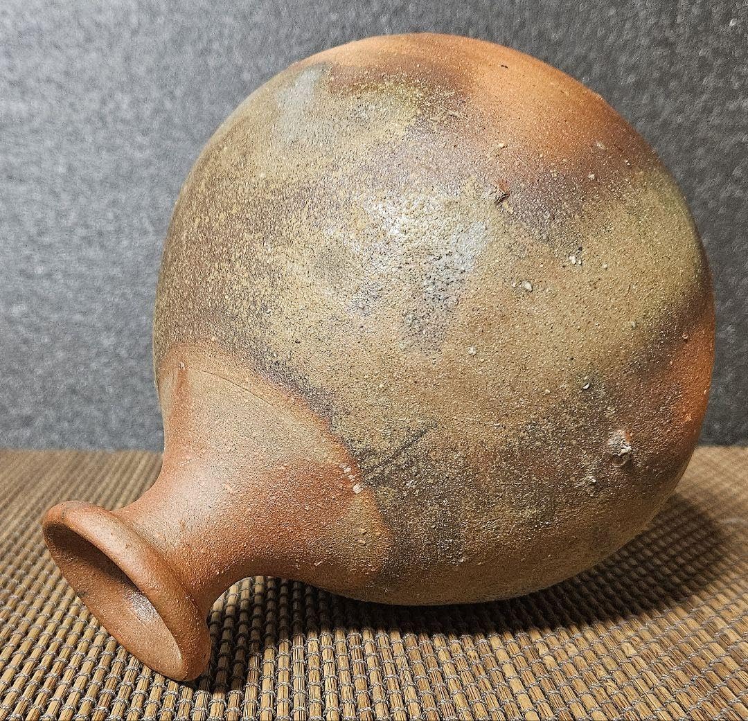 備前市無形文化財　日本工芸会正会員　備前焼　榊原清人　作　備前　窯変　かぶら徳利 Amazon.co.jp: 備前市無形文化財 日本工芸会正会員 備前焼 榊原