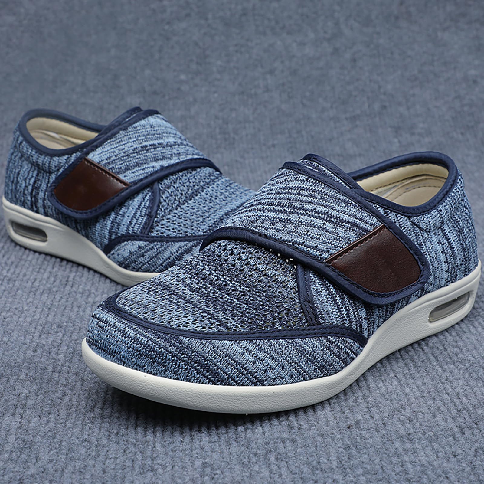 Zapatillas de Caminar ortopédicas Extra Anchas para Mujer, Zapatillas Transpirables y Ajustables, Zapatos con Soporte del Arco Plantar para pies hinchados y Uso Todo el día