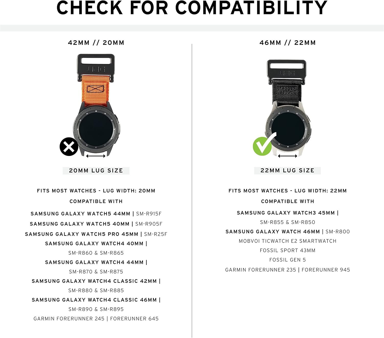 URBAN ARMOR GEAR UAG Compatible with Samsung Galaxy Watch Band - Metropolis Watch Strap