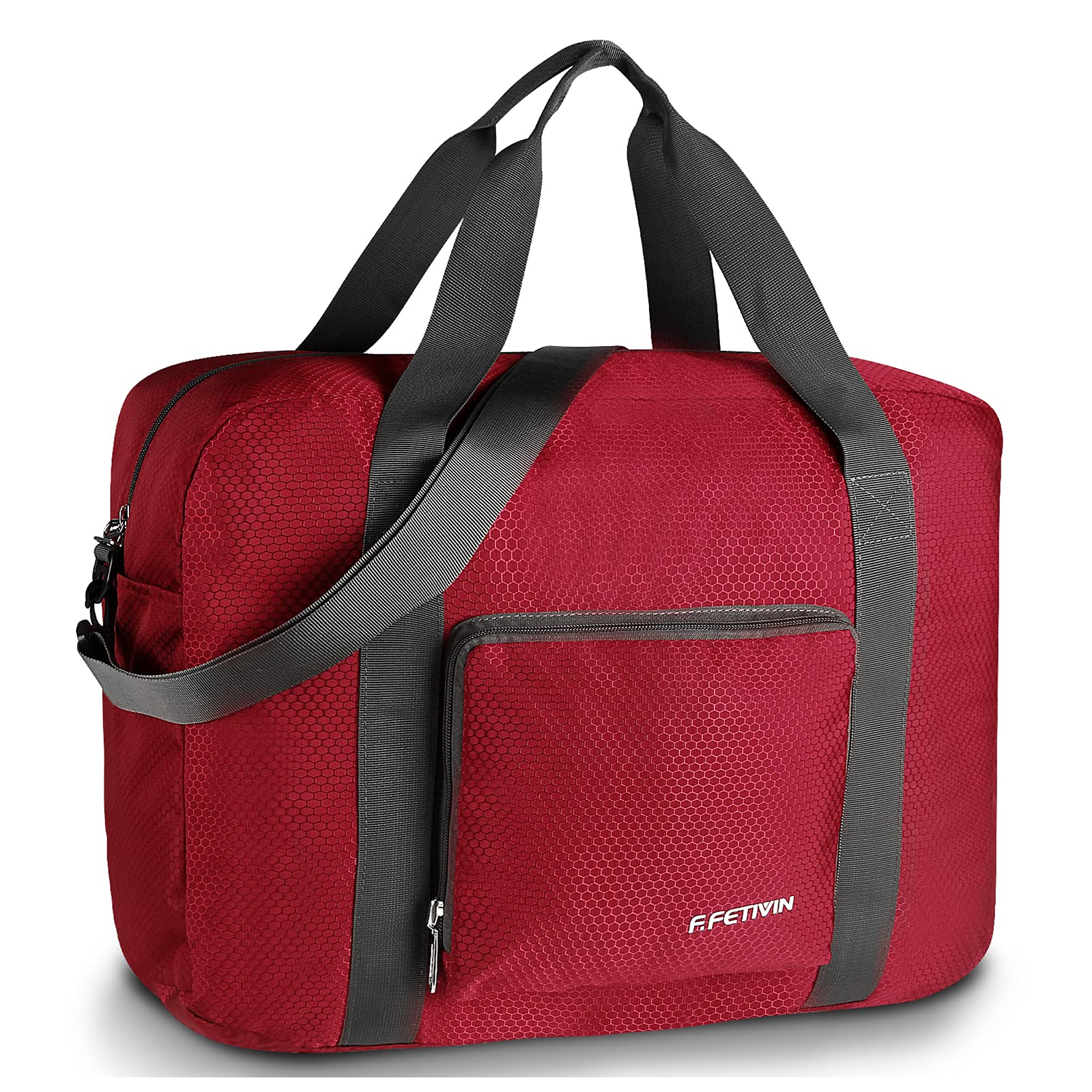 F.FETIVIN Personal item travel bag 18x14x8 for Spirit Airlines Lightweight carry on duffle bag waterproof for Gym,Sports,Vacation