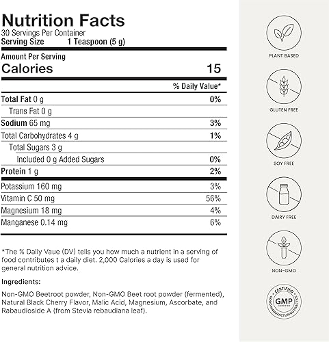 Miniatura 7 de SuperBeets  Superalimento para la circulación  Potenciador de Óxido Nítrico de alta calidad- Polvo de raíz de remolacha rico en nitratos no