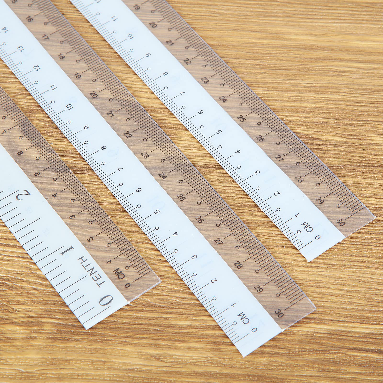 Aconnet 36 Pack Clear Flexible 12 Inch Plastic Shatter Resistant Straight Ruler with Inches and Centimeters for Student, Teacher, School, Office and Home Use - Image 7
