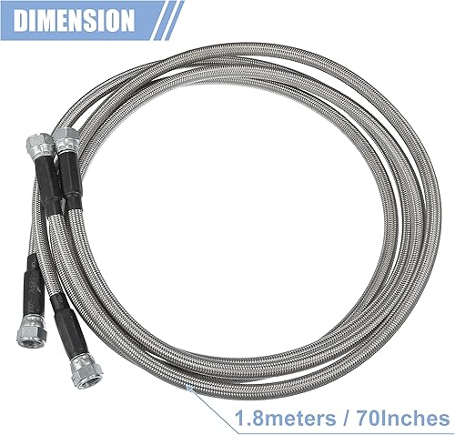 Miniatura 5 de X AUTOHAUX Universal an-6 Kit de línea de combustible de aceite trenzado tubo de combustible Kit de adaptador de montaje de extremo de manguera de