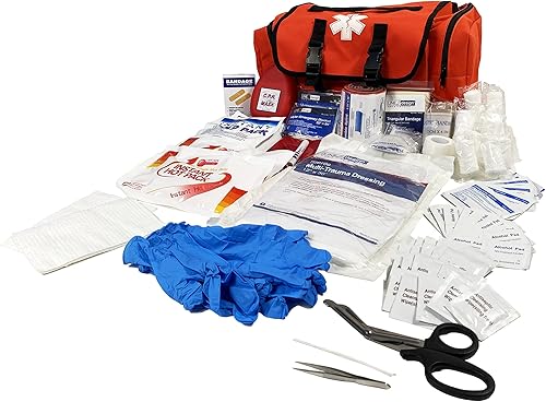 LINE2design Kit de primeros auxilios – Kit de trauma esencial profesional totalmente abastecido – EMS, EMT Paramédico completo Salvavidas médicos