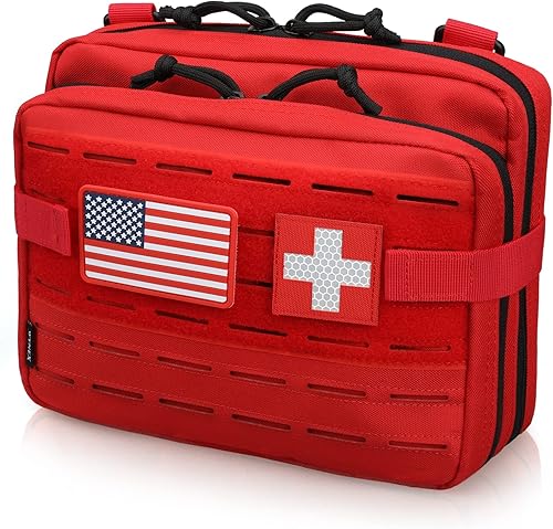 Miniatura 8 de WYNEX - bolsa táctica Molle organizadora de diseño de corte láser, bolsas de utilidad Molle, accesorio militar, médico, EMT, organizador con