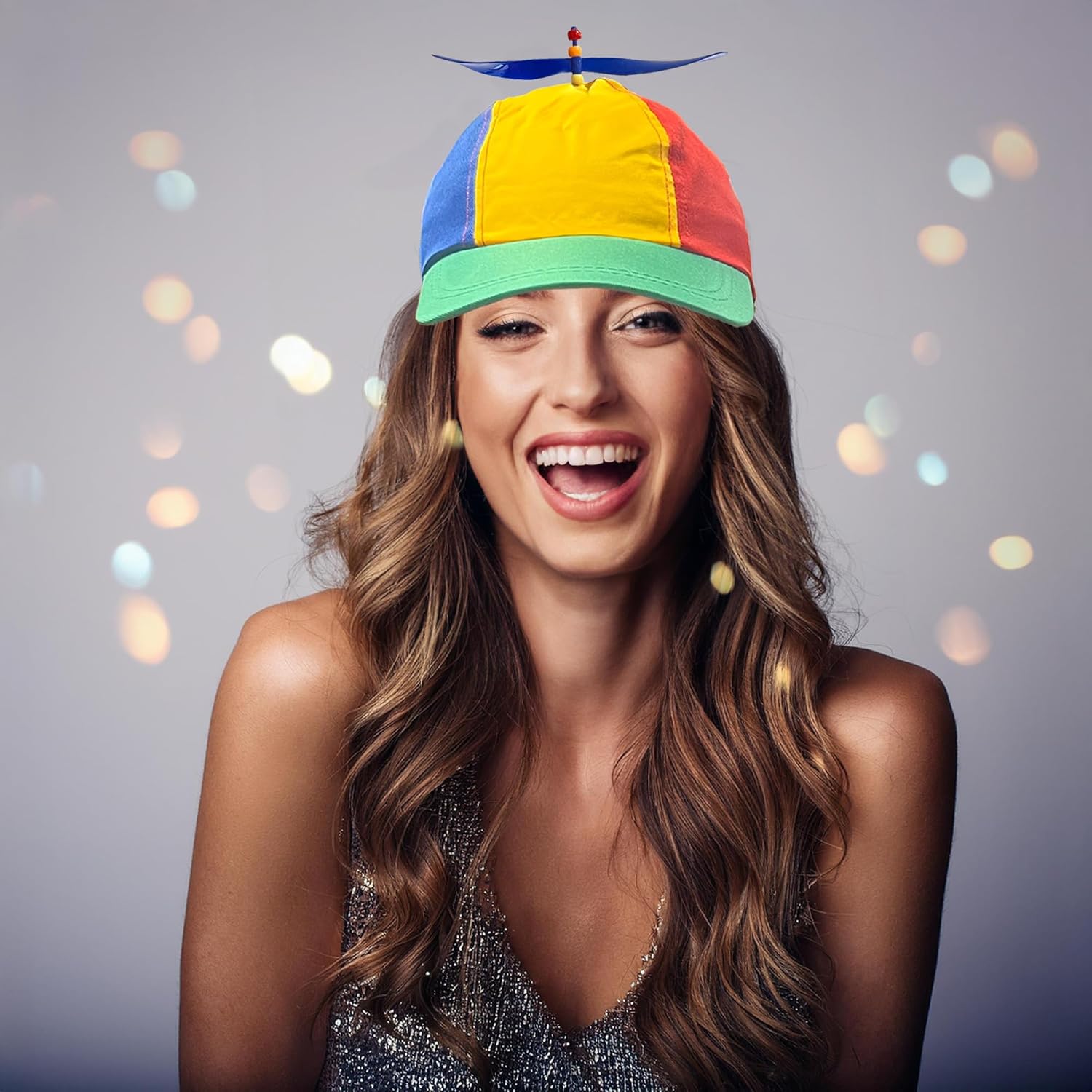 Vaulted Skulls & Co Propeller Hat | Rainbow Baseball Cap | Nerd Hat | Propellar Cap | Adjustable | Multicolor | One Size Fits All - Image 4