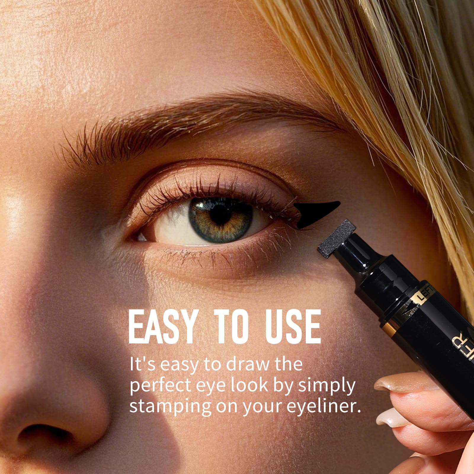 KIMUSE 2PCS Eyeliner Stamp, Wing Cat Eye Stamp, Waterproof Smudge Proof Long Lasting Liquid Eye Liner - Image 2