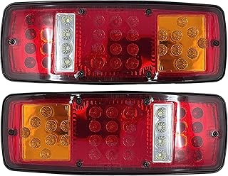 Trailer light 33 LED Truck Rectangle 3 Color Tail Light Bar Waterproof Turn Signal Brake Reverse Running Taillight for Boat Trailer Pickup RV Camper UTV UTE Vans (2PCS) 12V/24V