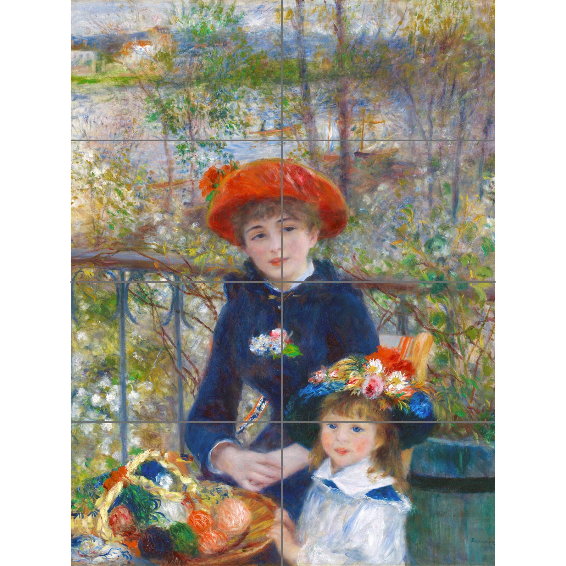 Artery8 Renoir Two Sisters On The Terrace XL Giant Panel Poster (8 Sections)