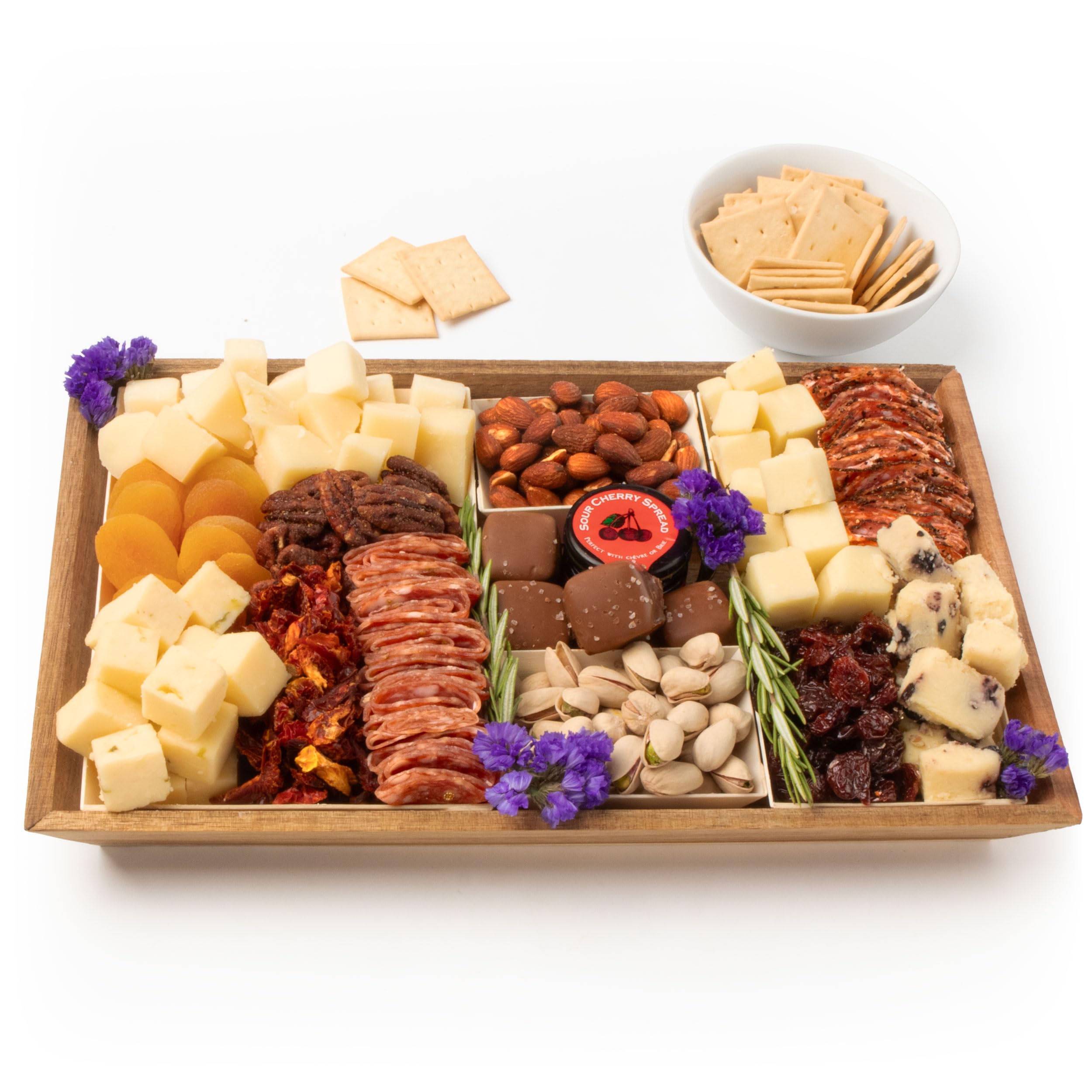 Nibble Charcuterie Value Deluxe Fleisch- & Käsebrett für 4-5, verzehrfertiges Charcuterie-Brett für Geburtstag, Dankeschön, Partys, Firmengeschenke