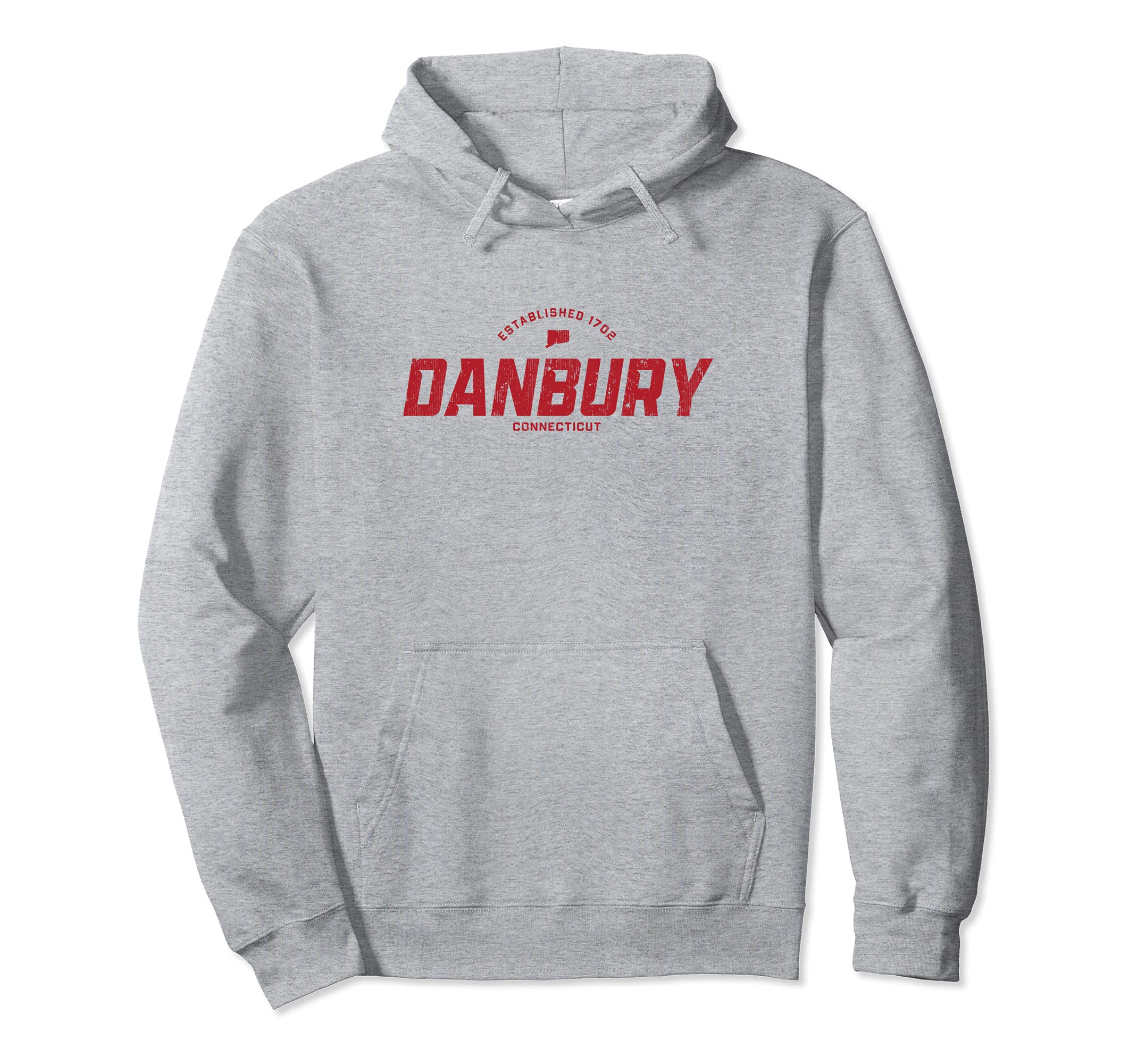 Danbury CT Retro Shirts & GiftsDanbury Connecticut CT Vintage Athletic Red Sports Logo Pullover Hoodie