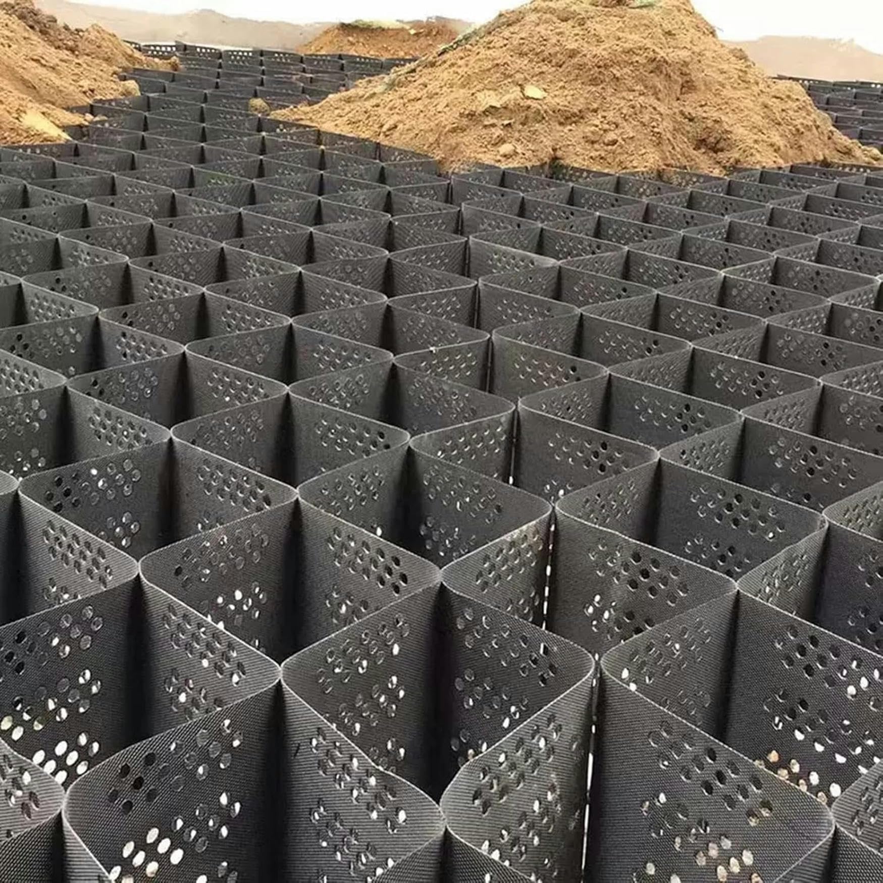 Treillis plastique de 5 cm d'épaisseur pour base de cabanon et dalles de patio