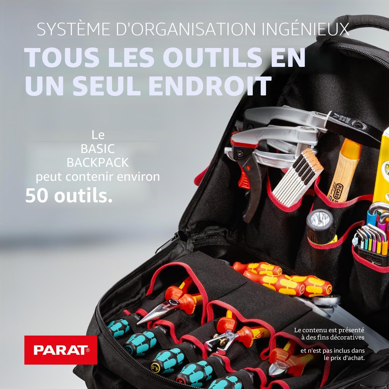Sac à dos Parat BASIC Back Pack (taille L / sac à outils sans contenu / sac à dos à outils noir) 5990830991