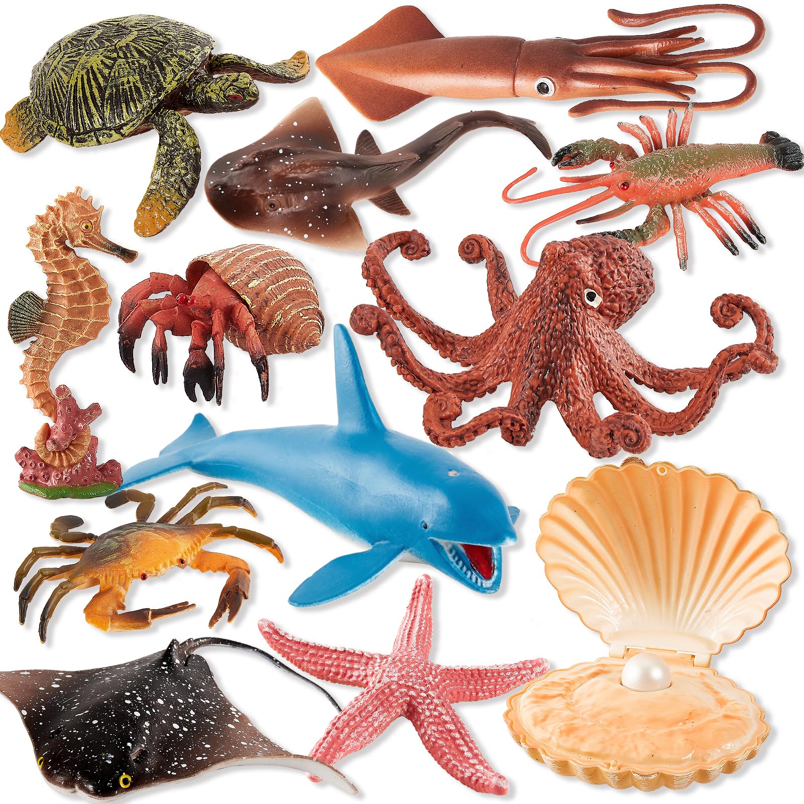 VNS Creations Biglietti di ringraziamento con buste, 30 biglietti di ringraziamento a tema oceano, balena, squalo, tartaruga, biglietto di