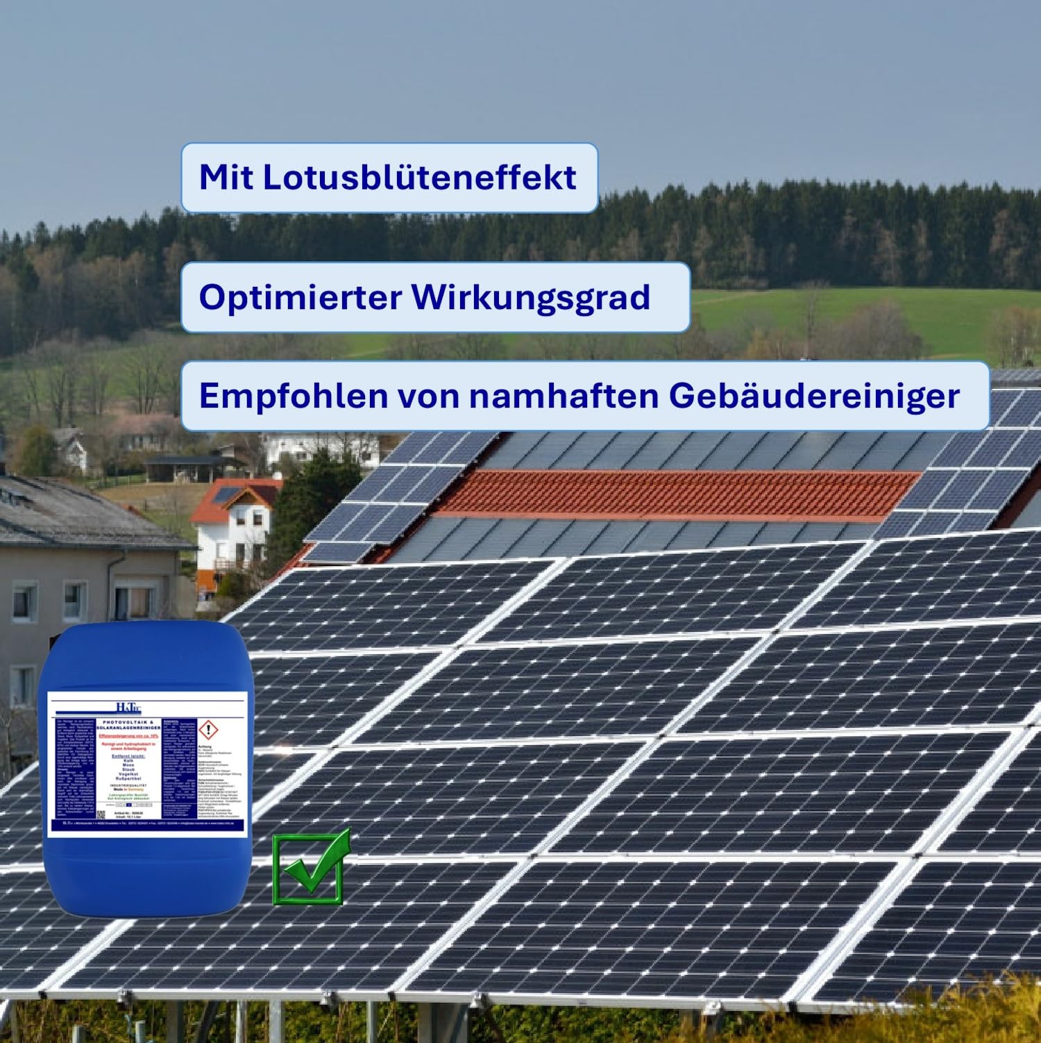 detergente fotovoltaico e per impianti solari, 10,1 litri, con effetto fiore di loto, aumento dell'efficienza circa il 10%, detergente per impianti fotovoltaici