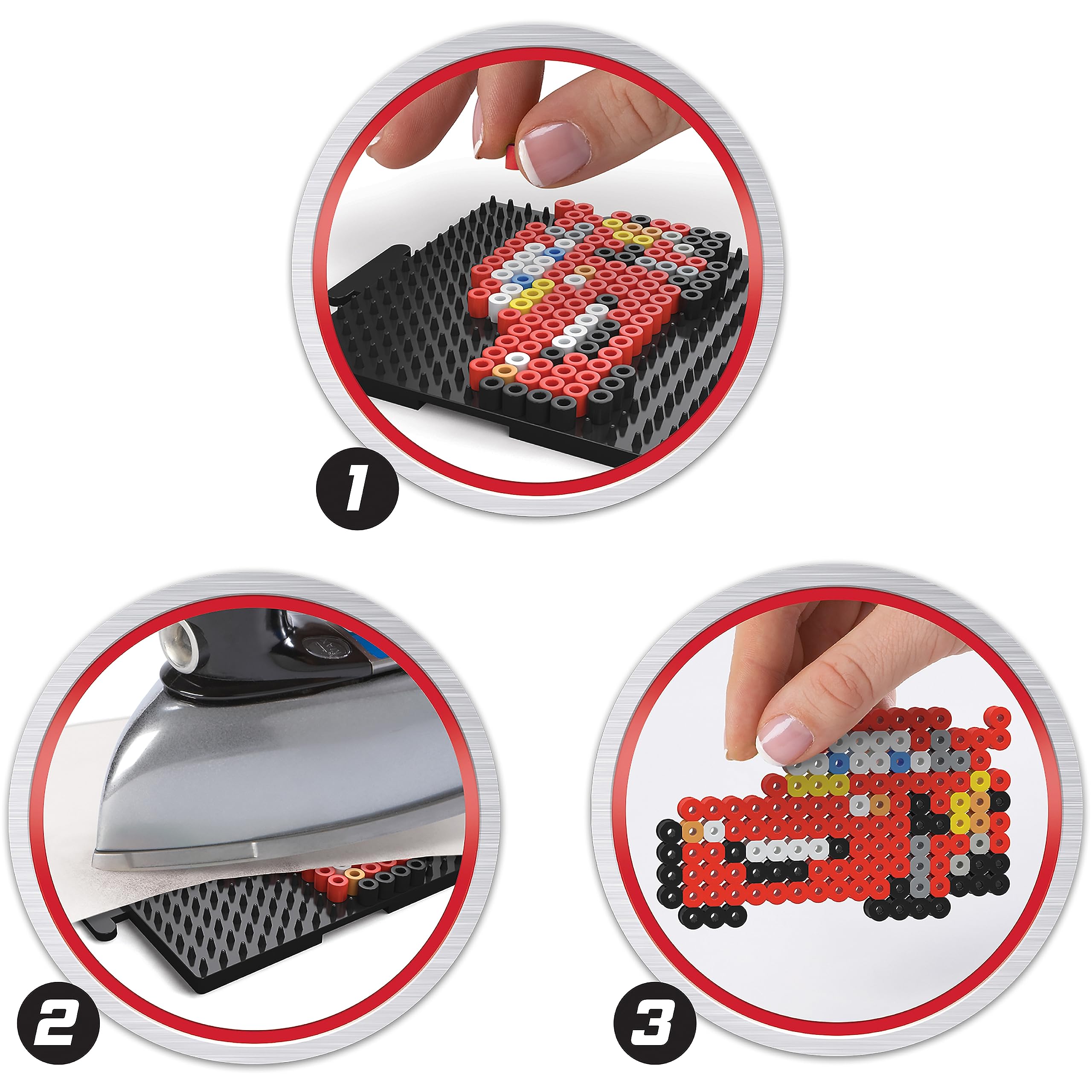 Perler Disney Pixar's Cars Fused Bead Craft Activity Kit, Includes 6 Patterns, Finished Project Sizes Vary, Multicolor 2004 Pieces - Image 5