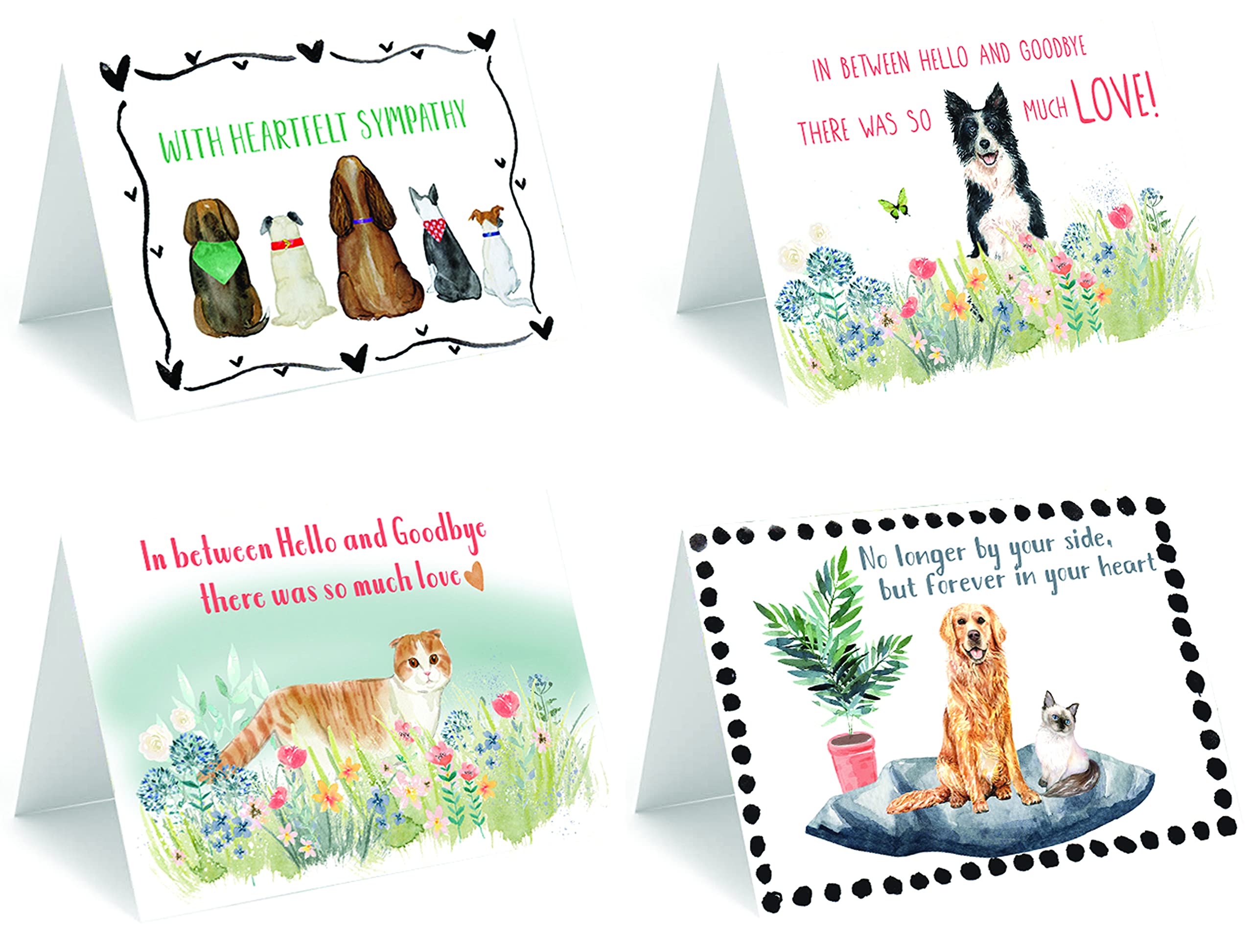 Red Door Inspirations Pet Sympathy Cards and Envelopes Variety Pack, 25 cards and envelopes