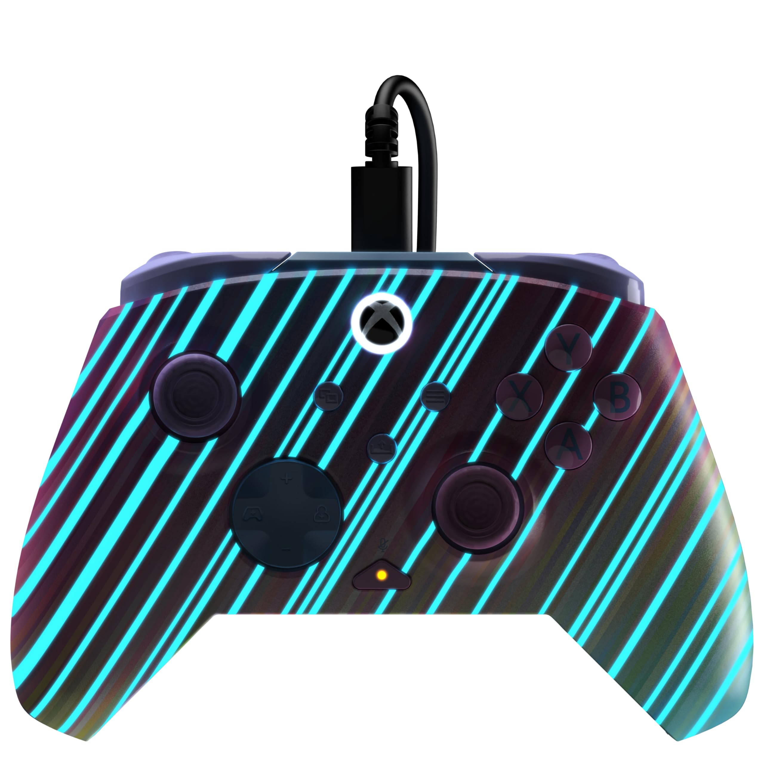 Turtle Beach Rematch Advanced Cotton Candy Manette de jeu filaire - Licence Xbox Series XS, Xbox One et PC avec Phosphorescent, Boutons Programmables, Gâchettes, commandes audio et câble de 2.5 m