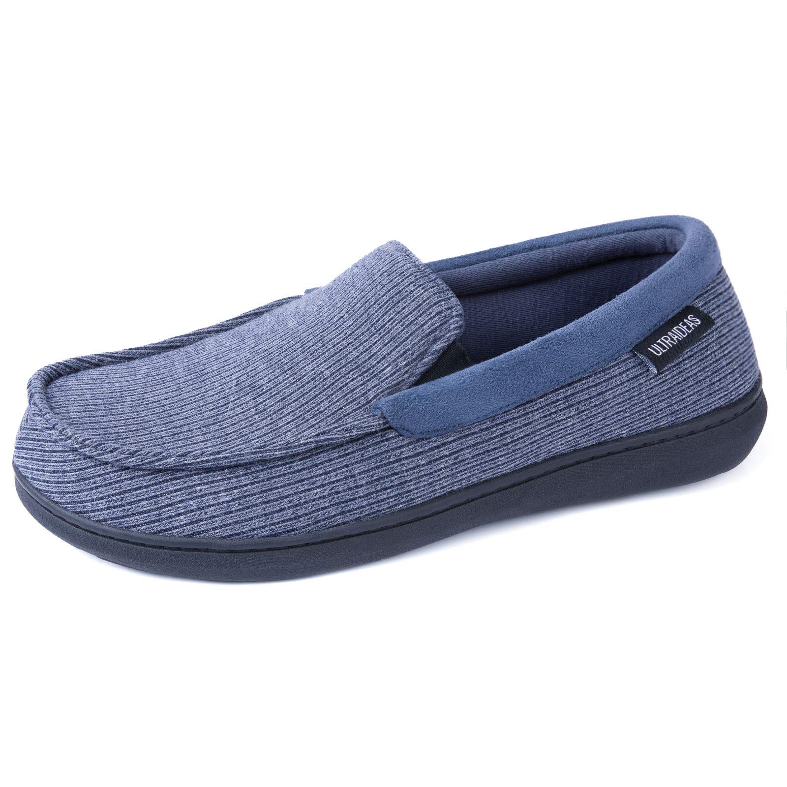 ULTRAIDEAS Men's Carver Slippers Moc Loafer House Shoes Memory Foam
