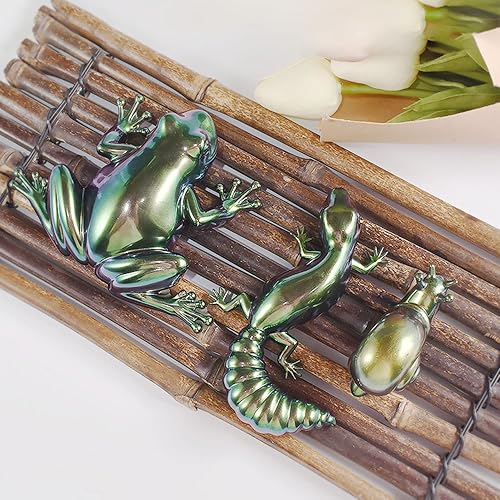 Miniatura 3 de Allazone Moldes de resina de silicona, 3 moldes de resina epoxi de animales, moldes de resina de silicona de rana, moldes de resina de caracoles de