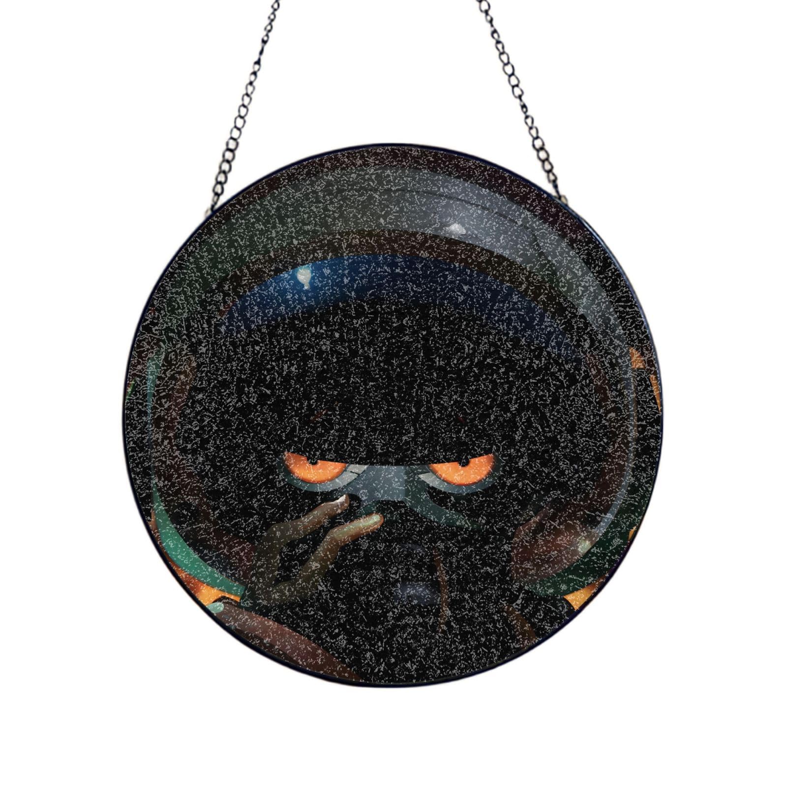 Future astronauts Stained Glass Sun Catcher for Window Garden Hanging Suncatchers Balcony Decor Gift 8in（20cm）