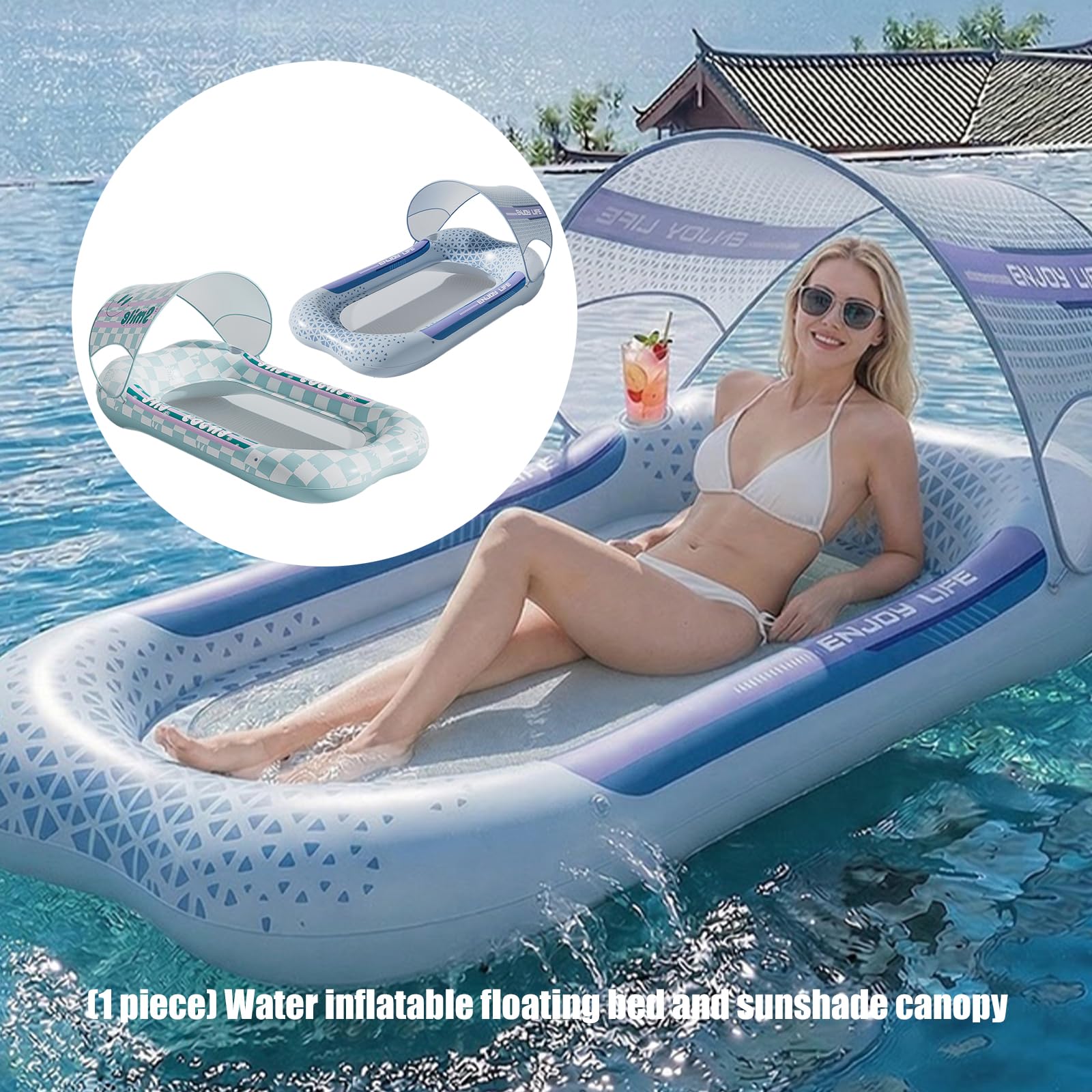 Balsa de agua de PVC para ocio junto a la piscina