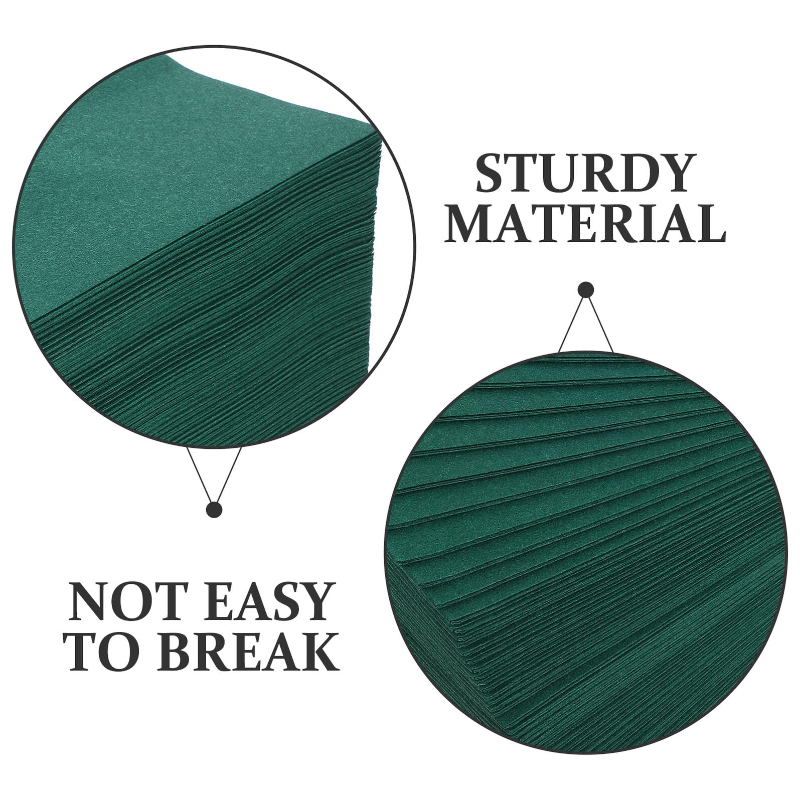 Servilletas Desechables Verdes para Mesa Caja Dispensadora Papel y Absorbente Tamaño Estándar Ideales para Bodas Banquetes y Fiestas Servilletas de Papel Decorativas