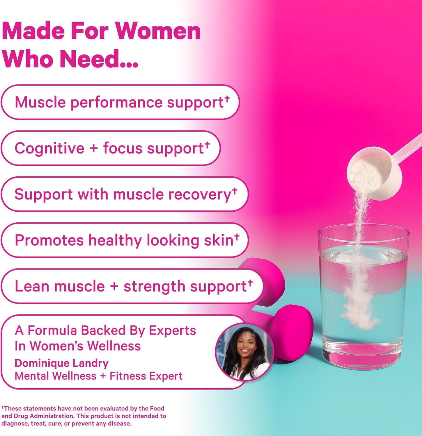 Pink Stork Creatine Monohydrate for Women | Micronized Creatine Powder | 5g Unflavored | Supports Muscles, Energy, Cognitive Function | Clean Alternative to Pills or Gummies | 30 Servings - Image 3